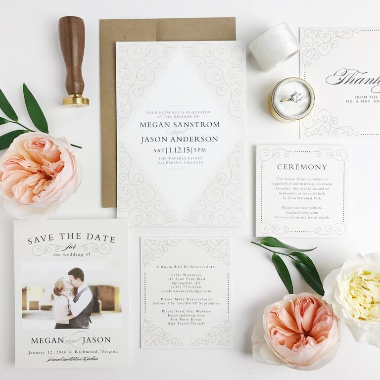 Want beautiful, great quality, and affordable stationery? Check out Basic Invite's save the date online and destination themed save the date!