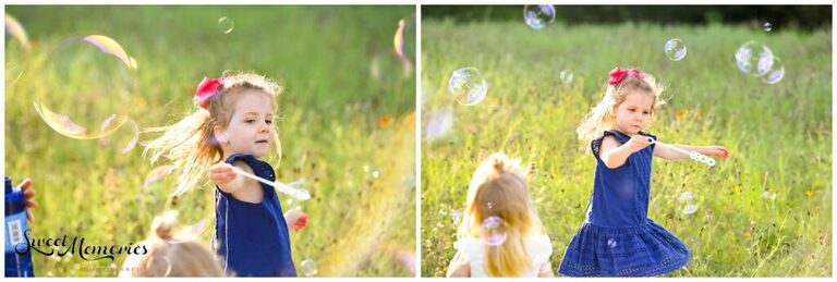Brenna was very intent and concentrating hard on creating bubbles.