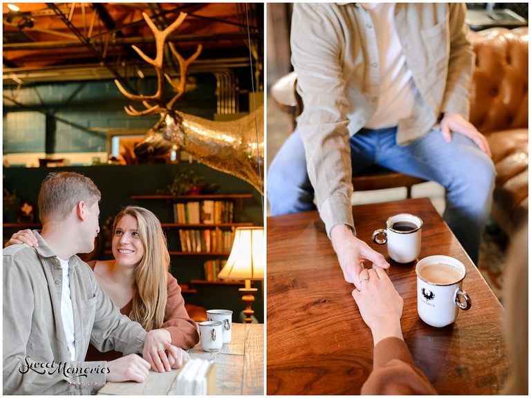 Lazarus Brewing Co. Engagement Session | Coffee Shop Engagement